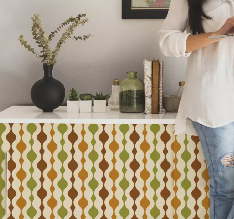 70'lerin şerit figürleri mobilya çıkartması - TenStickers