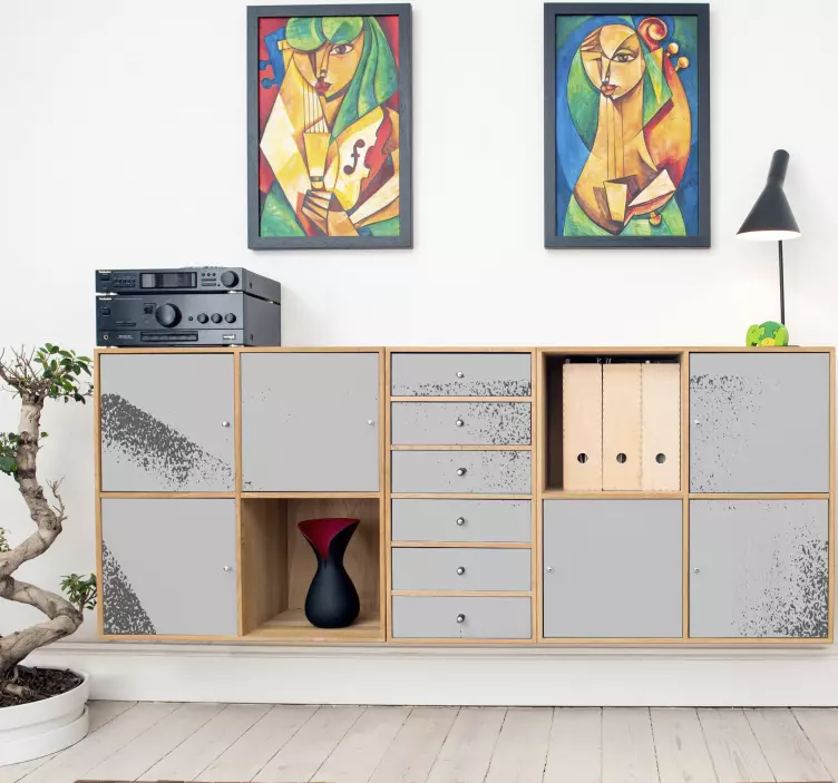 Arka plan grunge mobilya çıkartması - TenStickers