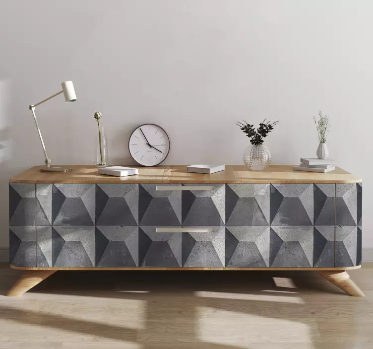 "béton brut" dokulu mobilya çıkartması - TenStickers