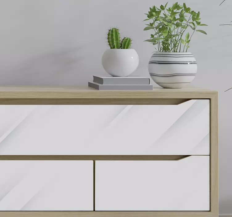 Beyaz arka plan mobilya sticker - TenStickers