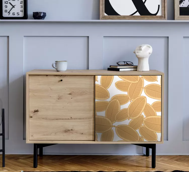 Büyük boy güzel yapraklar mobilya çıkartması - TenStickers