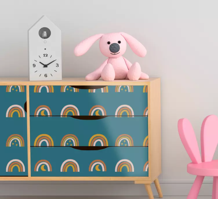 Göksel, mistik gökkuşağı mobilya çıkartması - TenStickers