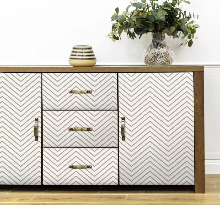 Gri çizgiler mobilya çıkartması - TenStickers