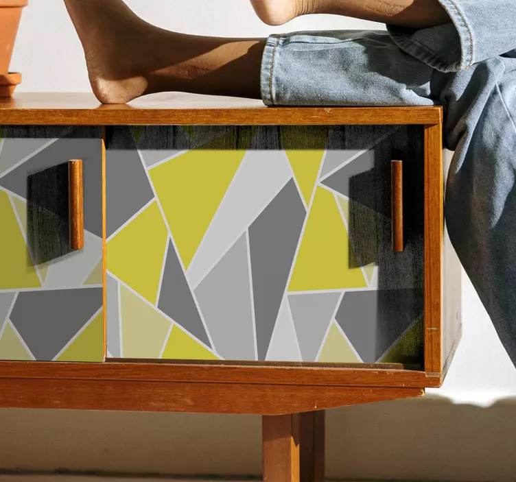 Gri ve aydınlatıcı pantone mobilya çıkartması - TenStickers