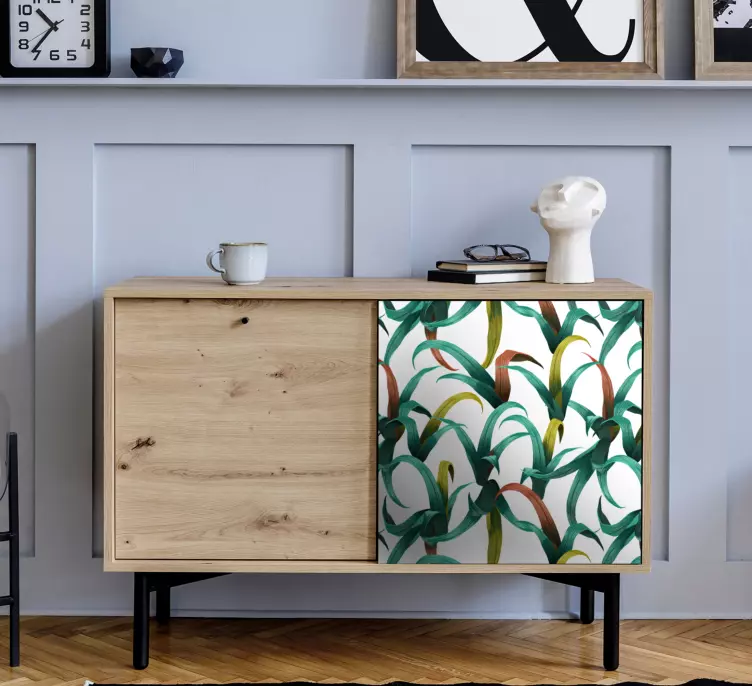 Güzel tropikal bitki tasarımı mobilya çıkartması - TenStickers