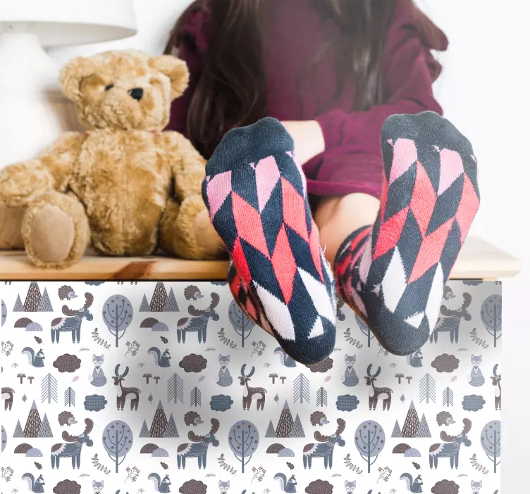 İskandinav hayvanları mobilya çıkartması - TenStickers