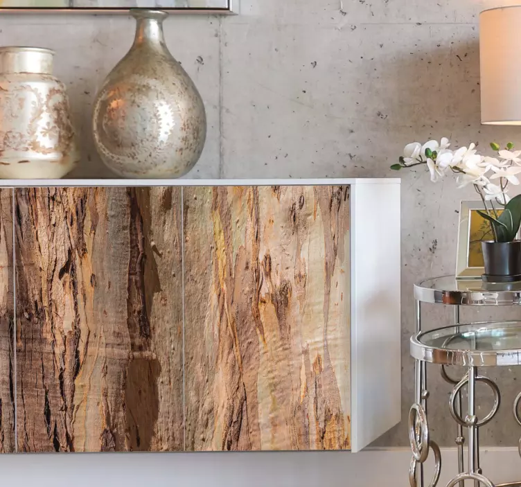 Kahverengi ağaç kabuğu doku mobilya çıkartması - TenStickers