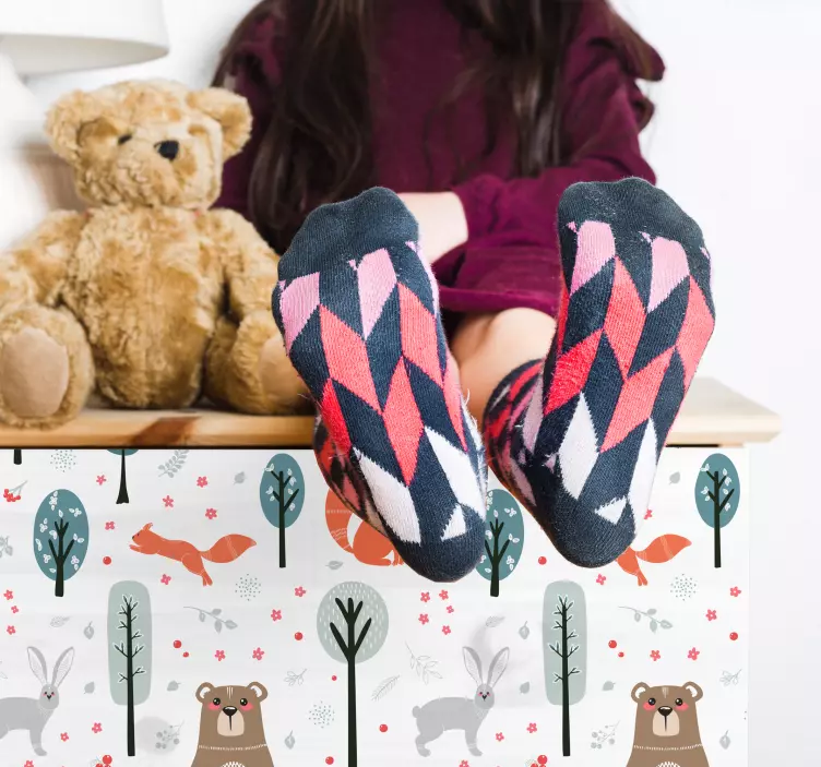 İskandinav hayvan arkadaşlar mobilya çıkartması - TenStickers