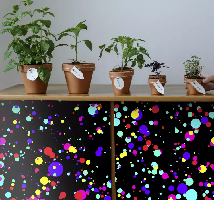 Renkler kallax patlamalar mobilya çıkartması - TenStickers