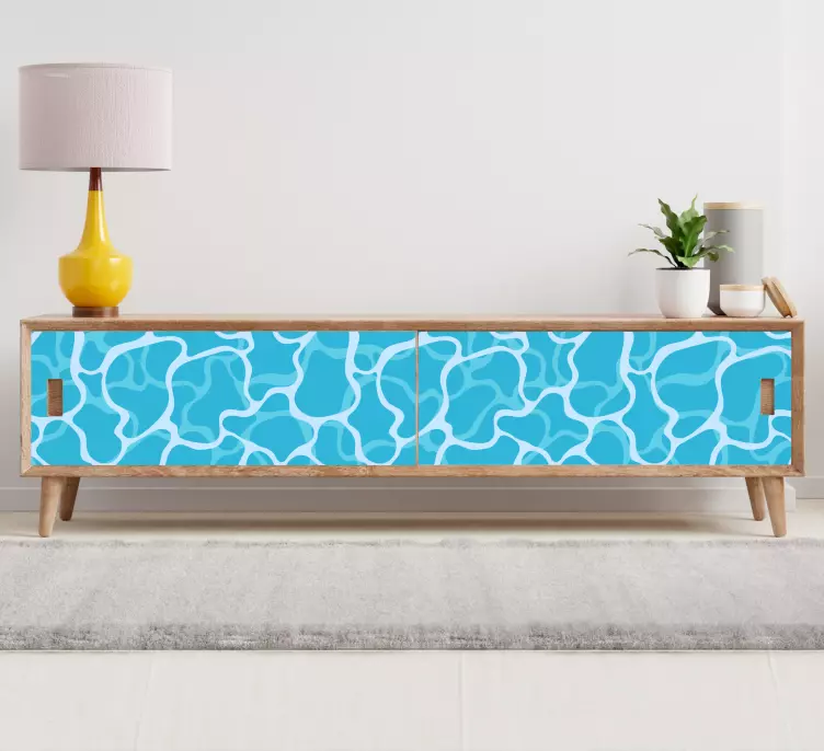 Yansıma mavi deniz ve gökyüzü mobilya çıkartması - TenStickers