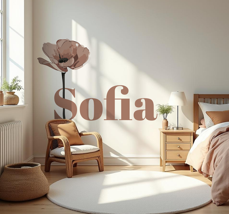 mocha mousse çiçeği hayvan çıkartması - TenStickers