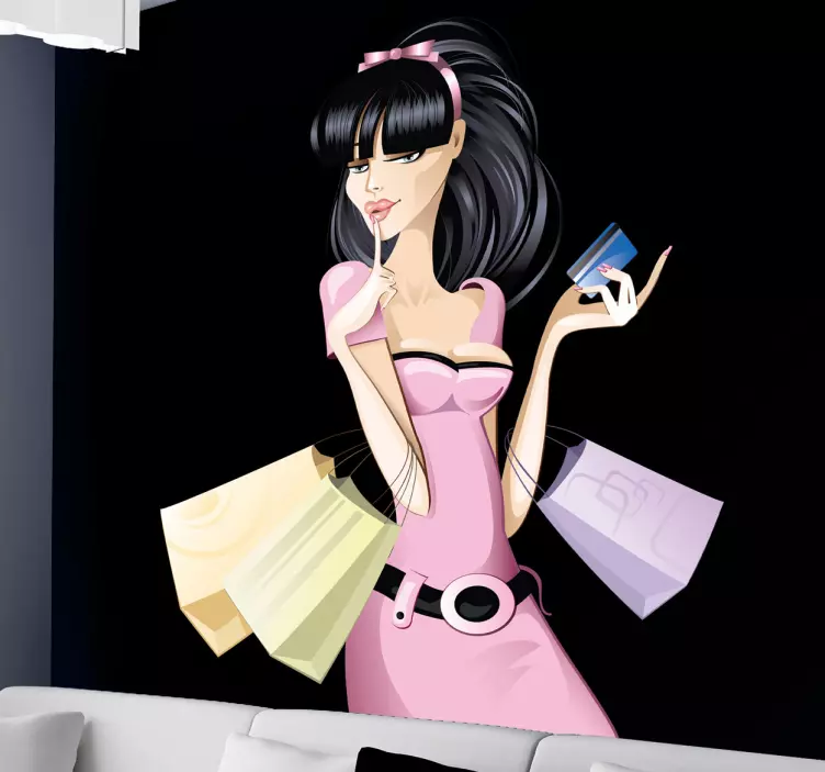 Moda genç bayan çıkartması - TenStickers