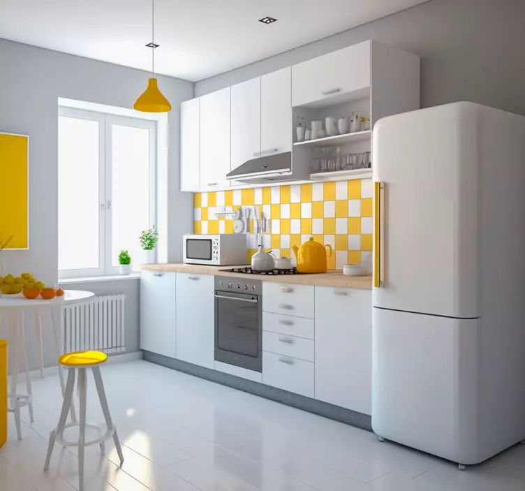 Monokrom döşemelerMonokrom döşemeler düz renk sticker - TenStickers