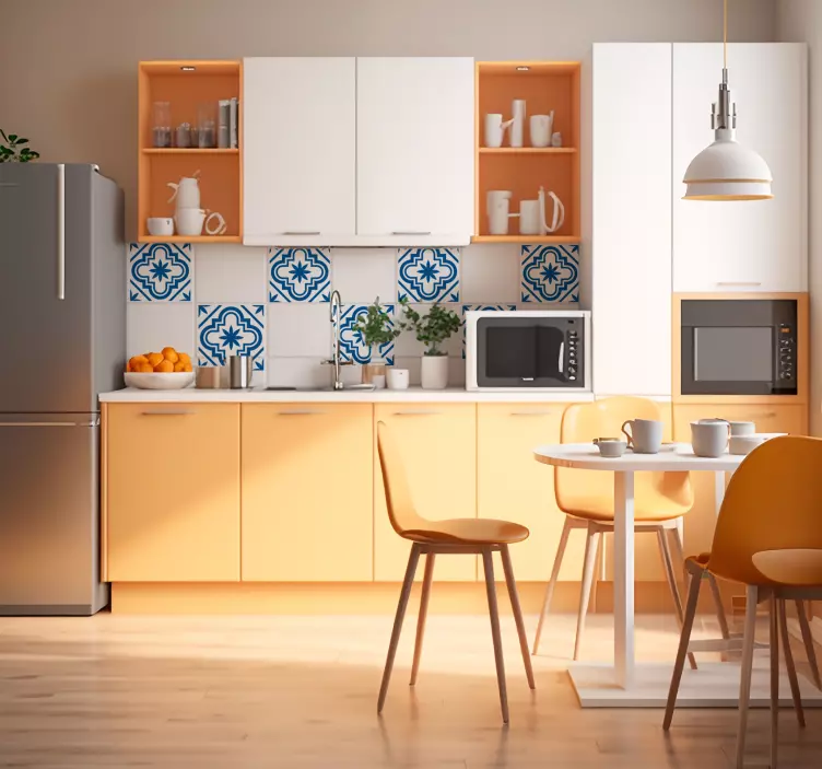 Monokrom hidrolikTürkçe: Monokrom hidrolik çini sticker - TenStickers