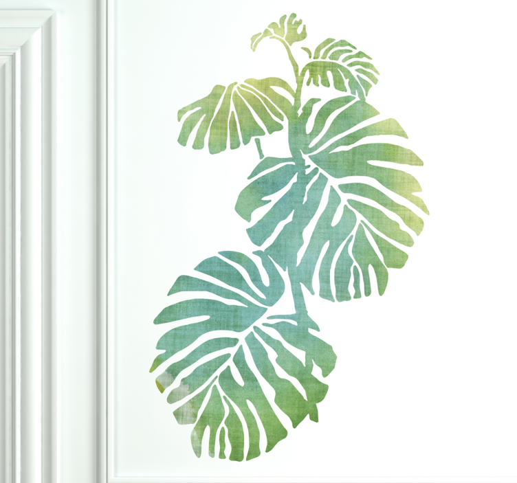Monstera deliciosa duvar sticker - TenStickers