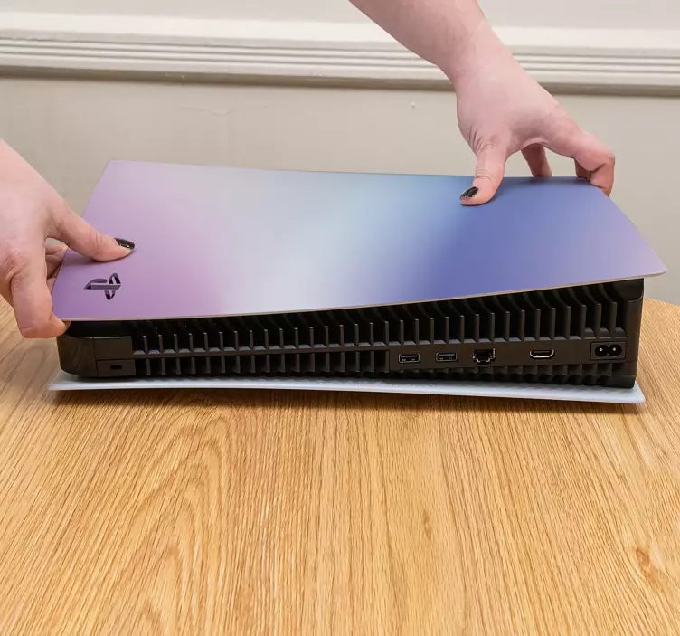 Mor 3d efekt holografik ps5 çıkartması - TenStickers