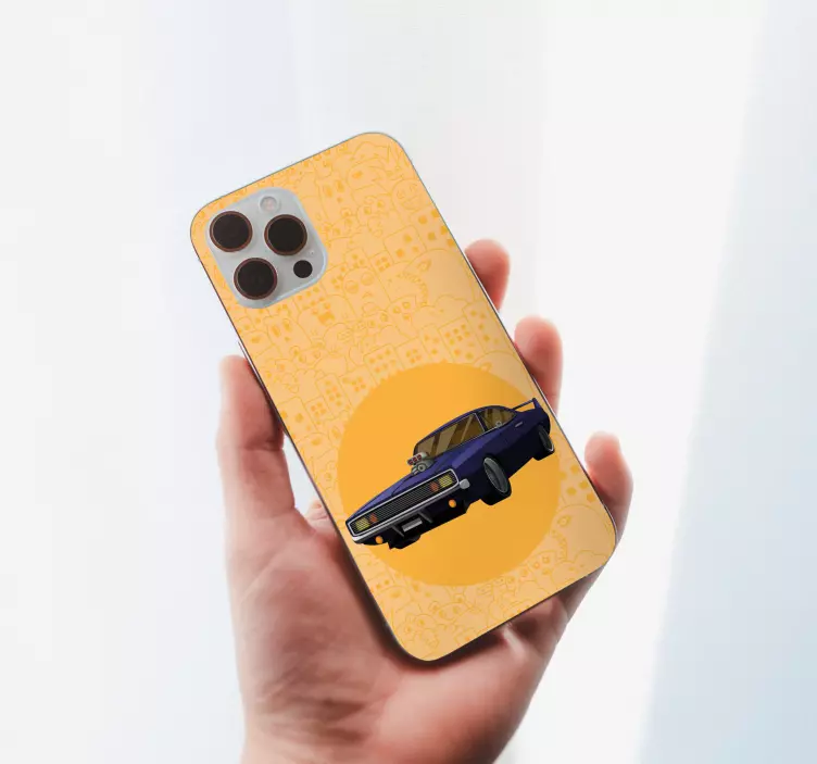 Mor kaslı araba hayvan çıkartması - TenStickers