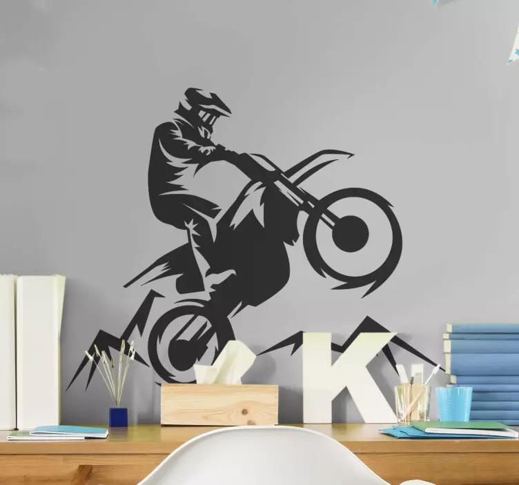 Motosikletçi motosiklet çıkartması - TenStickers