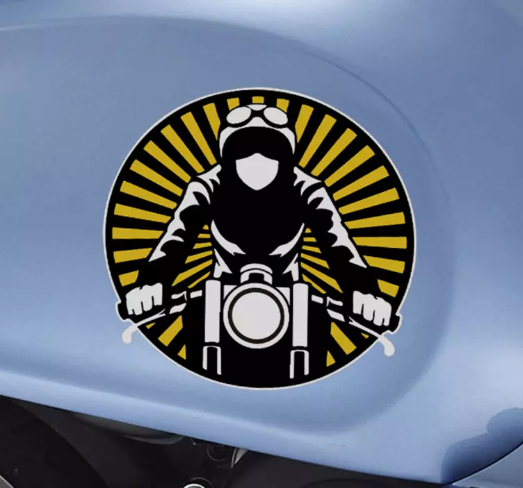 Motosikletçi vintage çıkartması - TenStickers