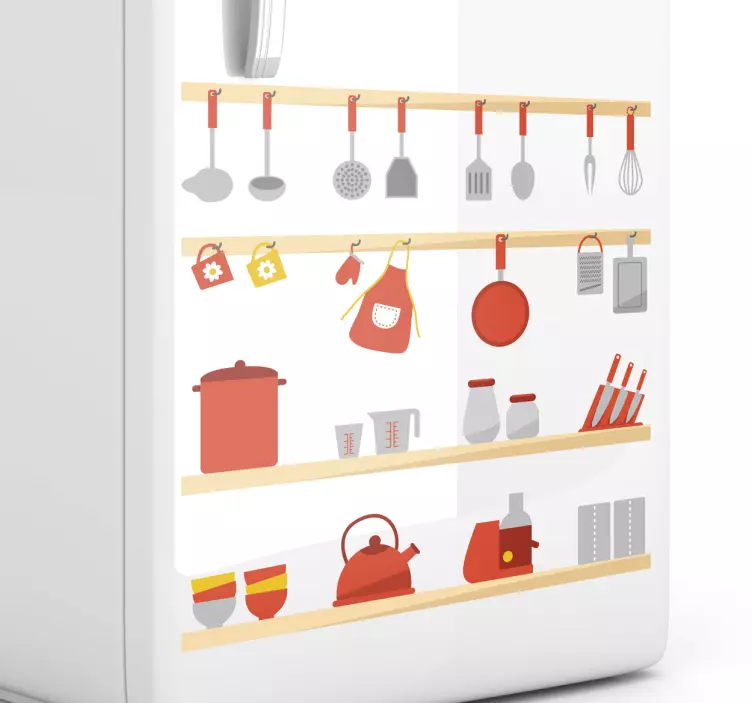 Mutfak eşyaları duvar sticker - TenStickers