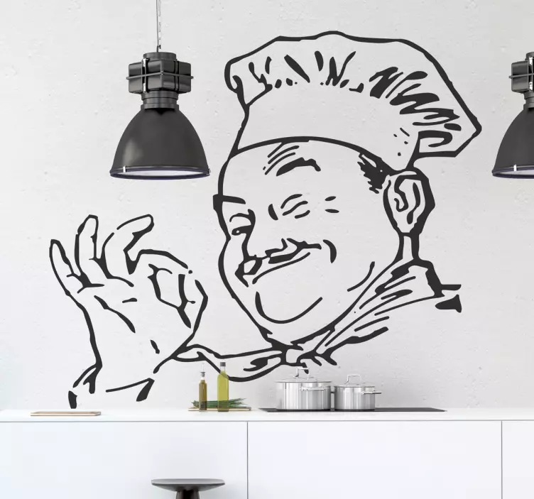 Mutlu aşçı çıkartması - TenStickers