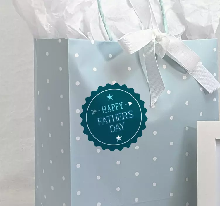 Mutlu babalar günü etiketi vinil çıkartması - TenStickers