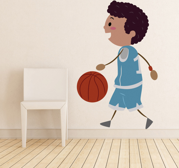 Mutlu basketbol oyuncu çocuklar sticker - TenStickers
