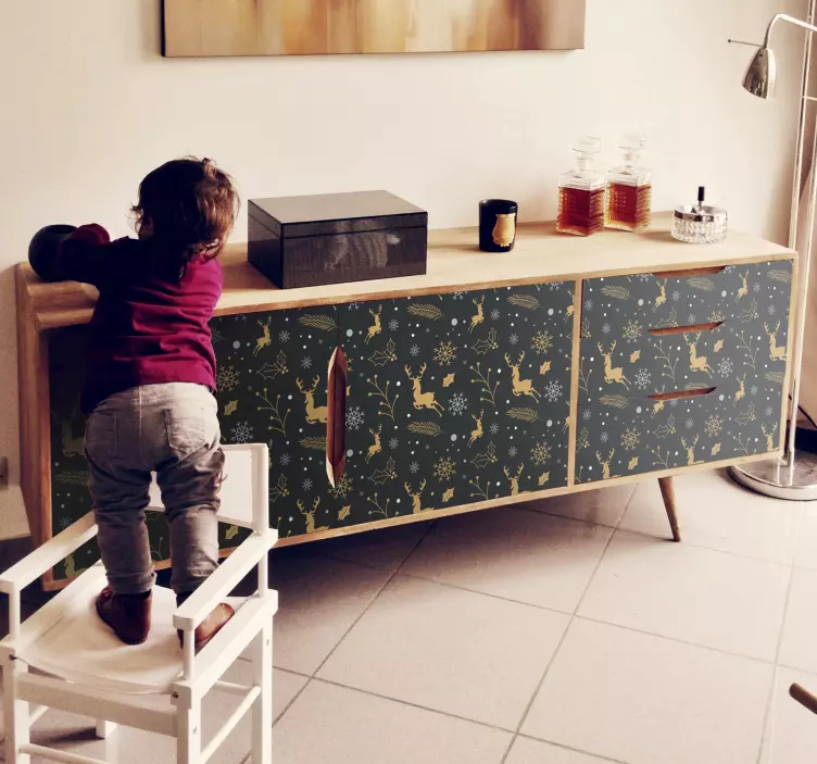 Mutlu noeller kompozisyon mobilya çıkartması - TenStickers