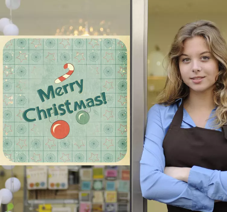 Mutlu noeller poster çıkartması - TenStickers