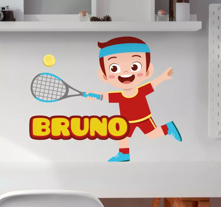 Mutlu tenis oyuncusu hayvan çıkartması - TenStickers