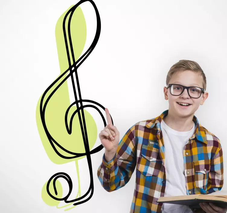 Müzik notası vurgusu hayvan çıkartması - TenStickers