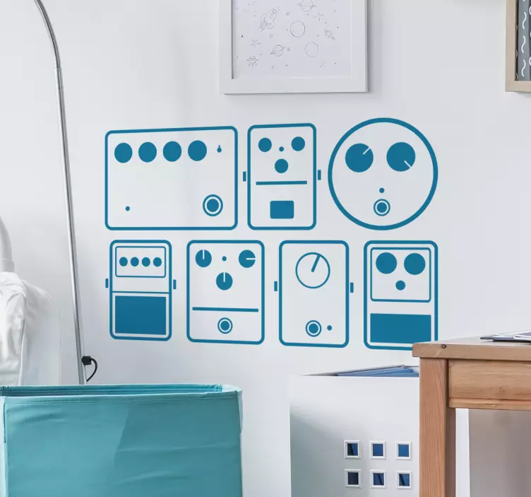Müzik pedalları duvar sticker - TenStickers