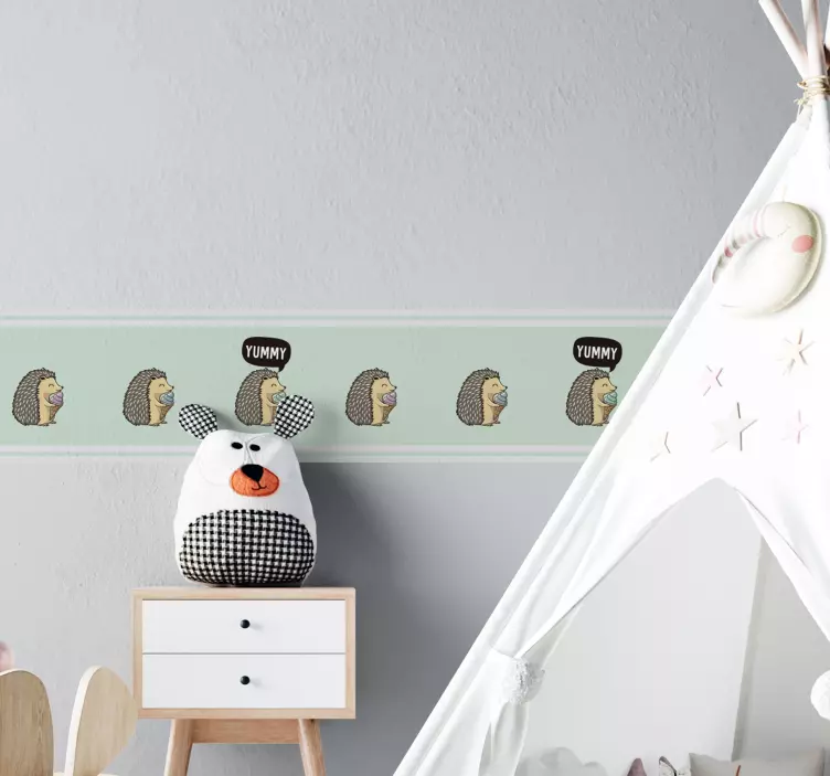 Nefis kirpi dekorasyon duvar sticker - TenStickers