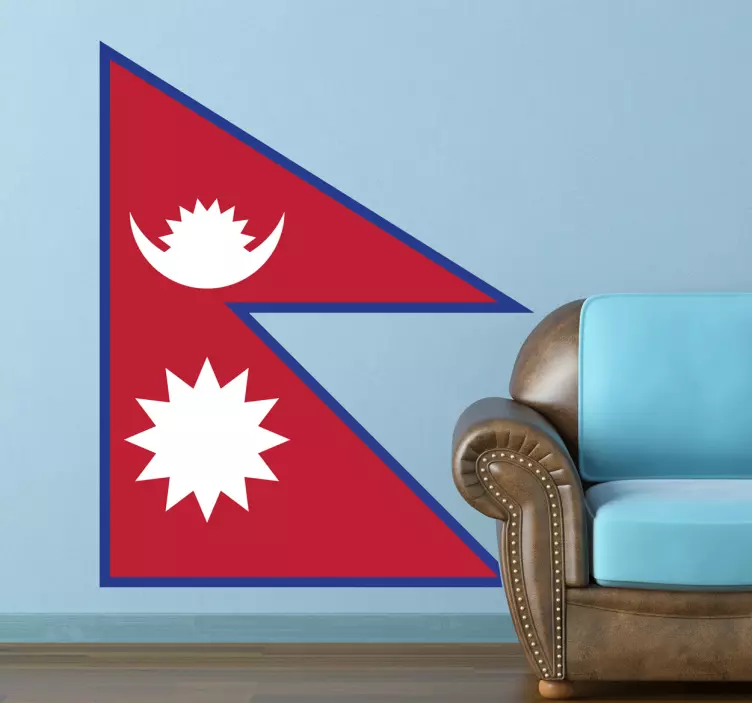 Nepal bayrağı çıkartması - TenStickers