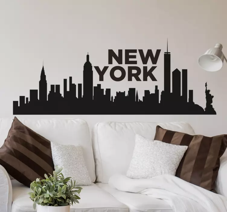New york skyline duvar sticker - TenStickers