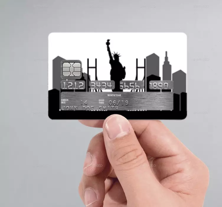 New york skyline kredi kartı çıkartması - TenStickers