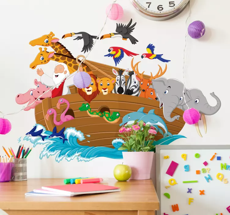 Noah´s ark wall art çıkartması - TenStickers