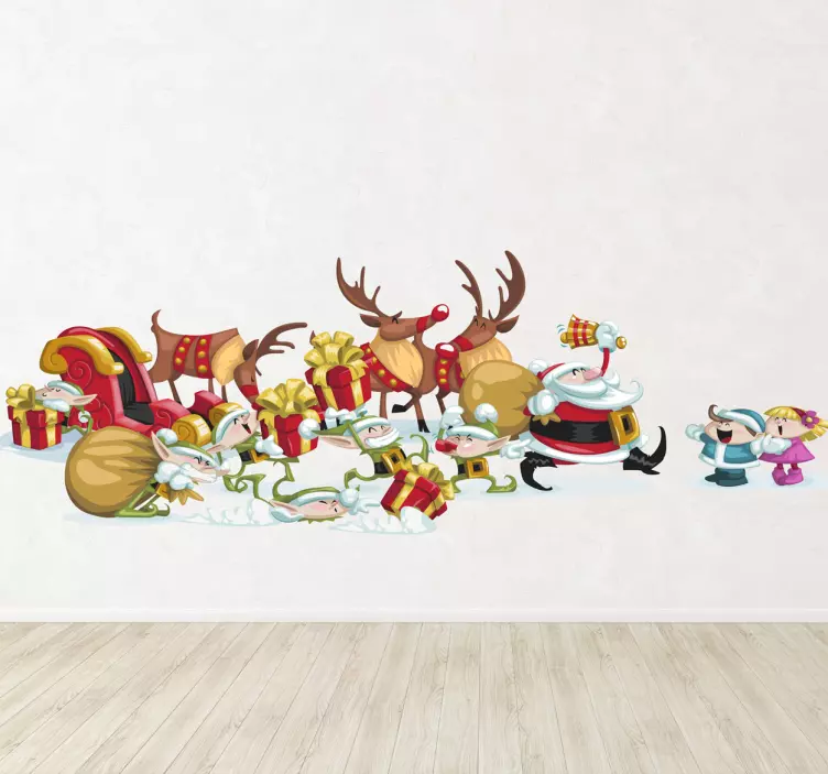 Noel baba burada noel çıkartması - TenStickers