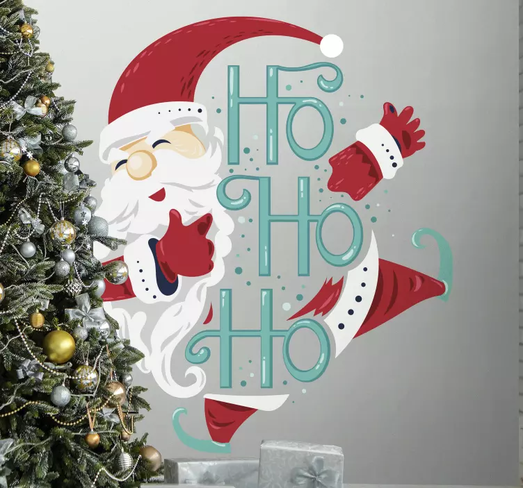 Noel baba ho noel çıkartması - TenStickers