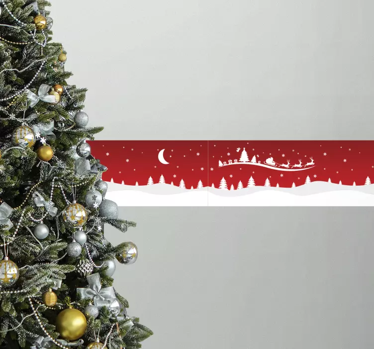 Noel dalgası noel çıkartması - TenStickers