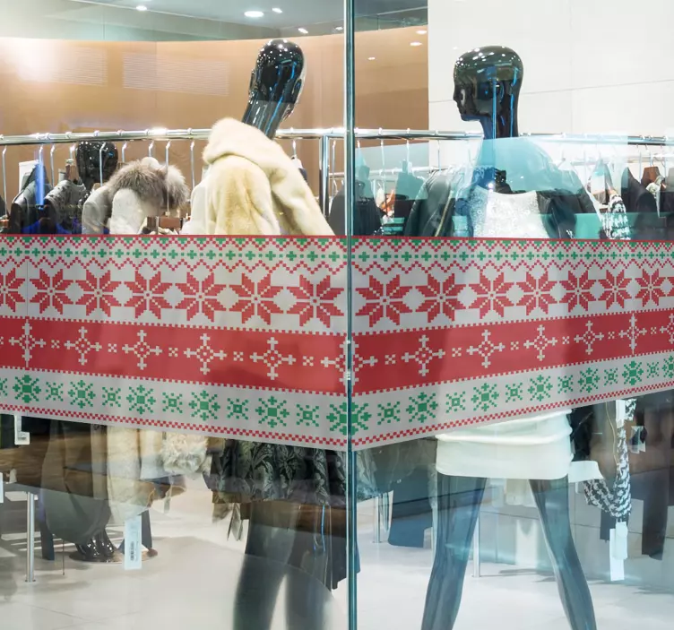 Noel desen pencere sticker - TenStickers