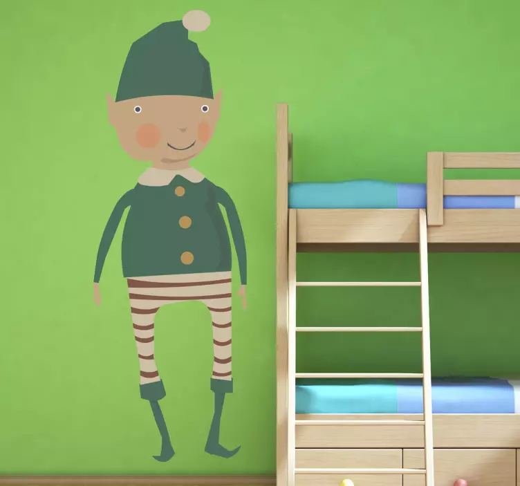 Noel elf illüstrasyon sticker - TenStickers