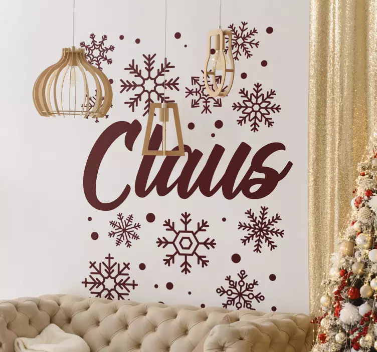 Noel kar taneleri noel çıkartması - TenStickers