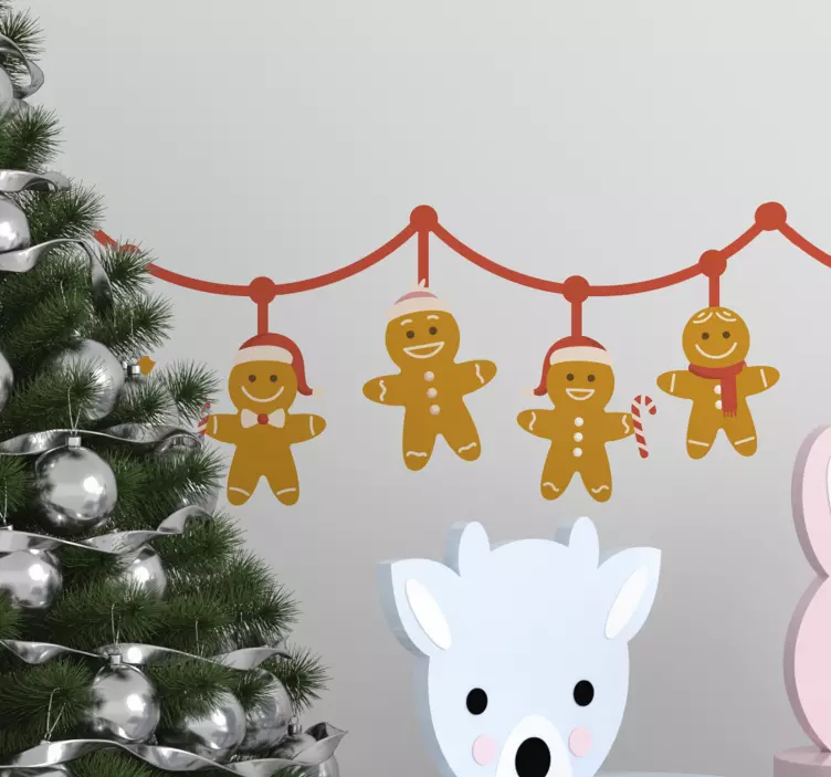 Noel kurabiyeleri sınır noel sticker - TenStickers