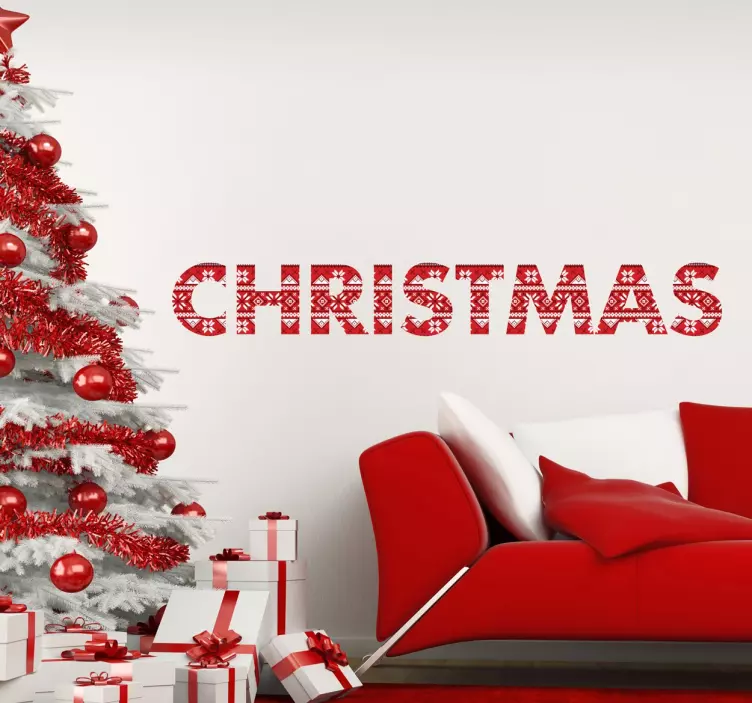 Noel metin sticker - TenStickers