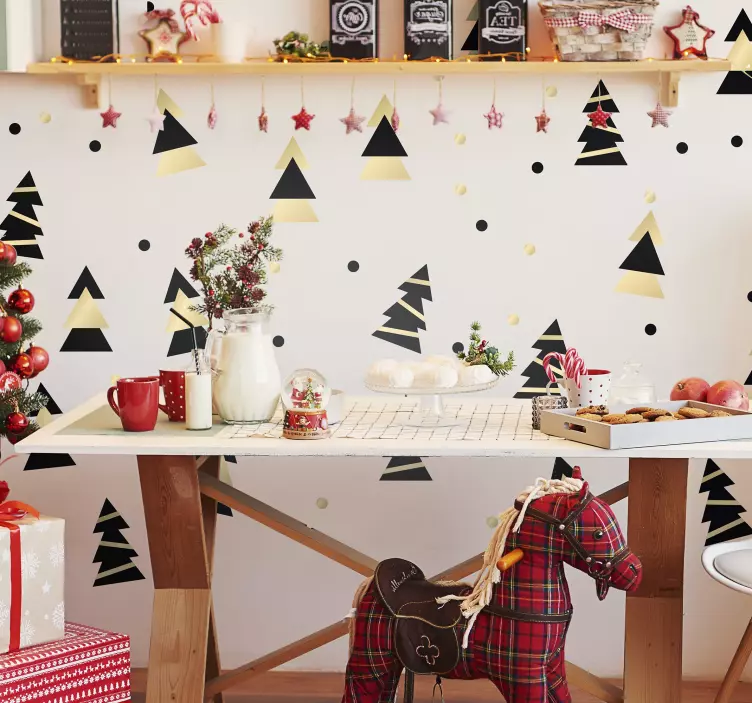 Noel zarif ağaç levha noel çıkartması - TenStickers