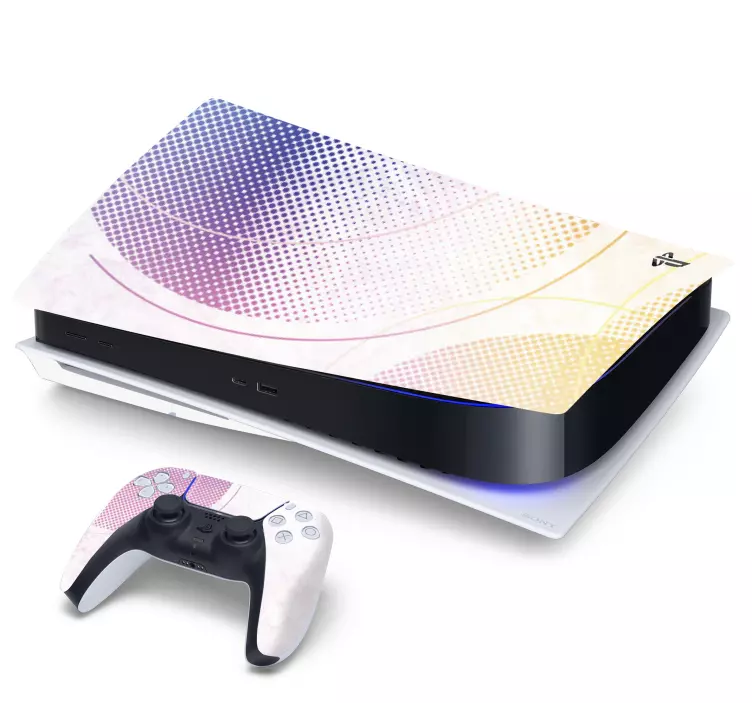 Noktalı dairesel arka plan ps5 çıkartması - TenStickers