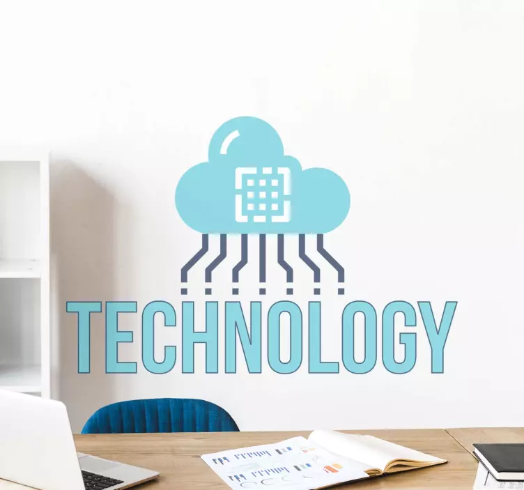 Bağlantılı teknoloji ev ofis çıkartması - TenStickers