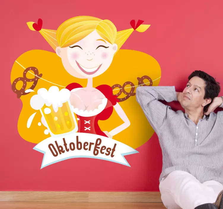 Oktoberfest bira partisi çıkartması - TenStickers