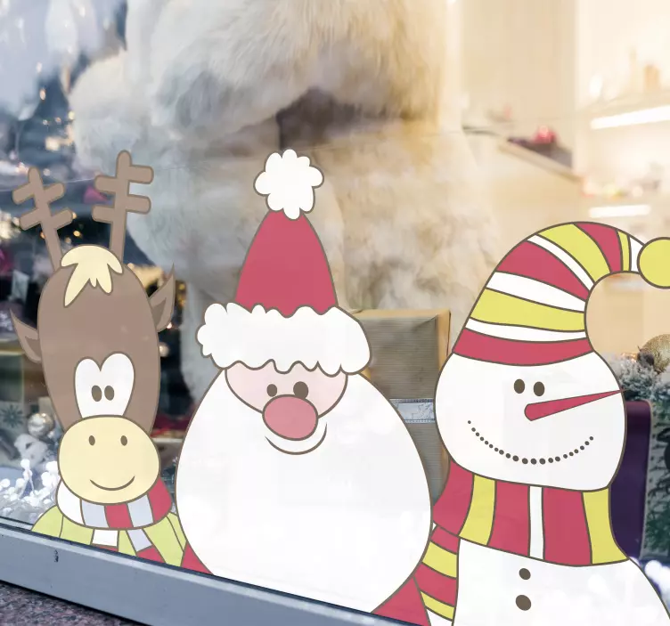 ön pencere yılbaşı çıkartması - TenStickers